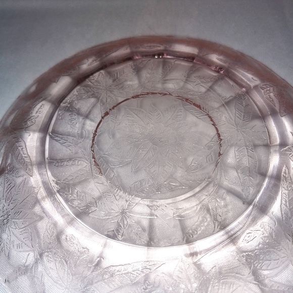 Depression Glass Cup and Saucer Set Floral Pattern Rustic Kitchen - Picture 7 of 8